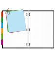Open notepad vector image