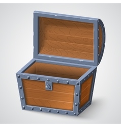 Vintage wooden chest with Vintage wooden chest with vector image