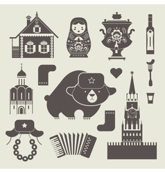 Russian icons Russian icons vector image