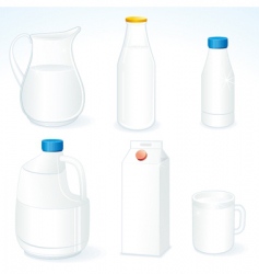 Milk packages vector image