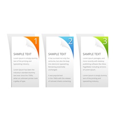 Set of Colorful Sample Option Stickers vector image