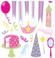 Girls princess party vector image