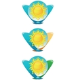 Sun icons set vector image