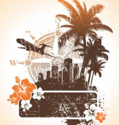 Tourism and travel frame vector image