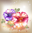 Sexy pink and purple flowers vector image
