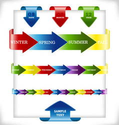 Set arrows vector image