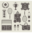 Tennis icons vector image