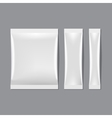 Set of White Blank Sachet Packaging vector image