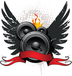 Wings speakers vector image