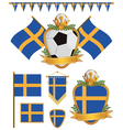 Sweden flags vector image
