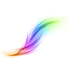 Abstract smoke on white rainbow vector image