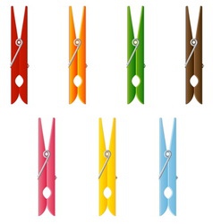 Clothes pin set vector image