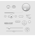 Light web ui elements design gray vector image