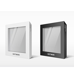 White and black box software package vector image