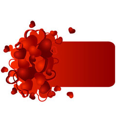 Greeting card with hearts vector image