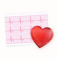 Electrocardiogram record paper Electrocardiogram record paper vector image