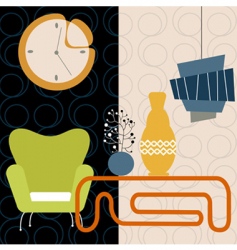 Interior design vector image