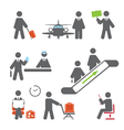Air terminal icons vector image