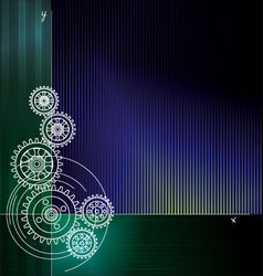 Abstract gears background vector image