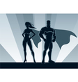 Superhero couple vector image