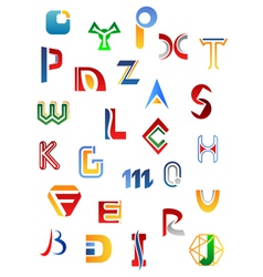 Set of full alphabet symbols vector image