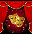 Comedy tragedy mask vector image