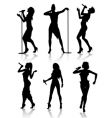 Female singers vector image