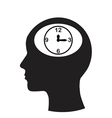 Man and thinking and time vector image