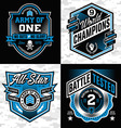 Sports crest emblem set vector image