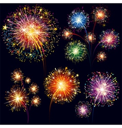 Fireworks set vector image