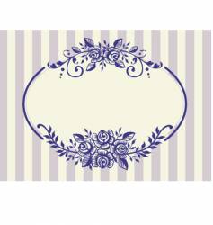 Vintage roses frame vector image