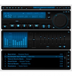 Multimedia player interface vector image