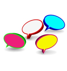 Set of 3D speech bubbles Set of 3D speech bubbles vector image