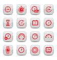 Clock icons vector image