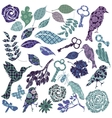 Set of patch silhouettes vector image