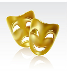 Comedy tragedy mask vector image