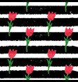 Abstract hand drawn flower seamless pattern vector image