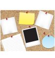 Cork bulletin board vector image