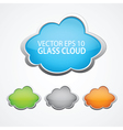 Set of 4 glossy clouds for text vector image