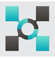 Concept of colorful circular banners with arrows vector image