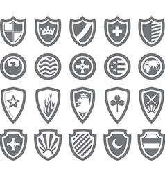 Abstract victorian arms on shields vector image