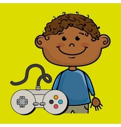 Boy control game icon Boy control game icon vector image