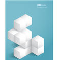 Realistic background with cubes vector image