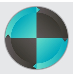 Concept of colorful circular banners with arrows vector image