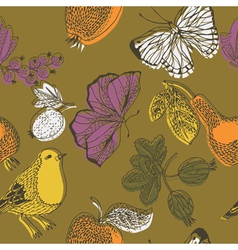 Vintage craft wrapping paper vector image