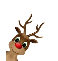 Reindeer with red nose vector image