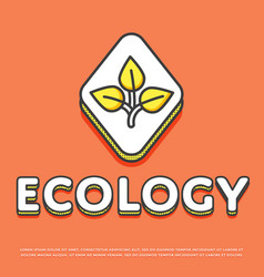 Ecology colour icon in line design Ecology colour icon in line design vector image