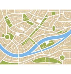 Abstract city map vector image