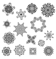 Set of abstract design with arabesques vector image