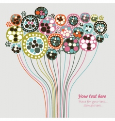 Abstract flowers vector image